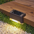Lampe solaire LED imperméable pour éclairage d'extérieur — trois ambiances illustratives, boucle de 12 secondes