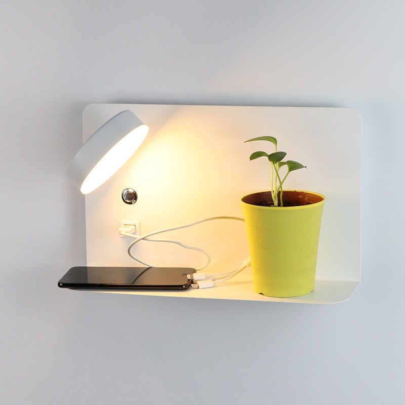 Applique Murale LED Moderne pour Chevet – Avec Port USB et 3 Températures de Couleur pour Décoration de Chambre