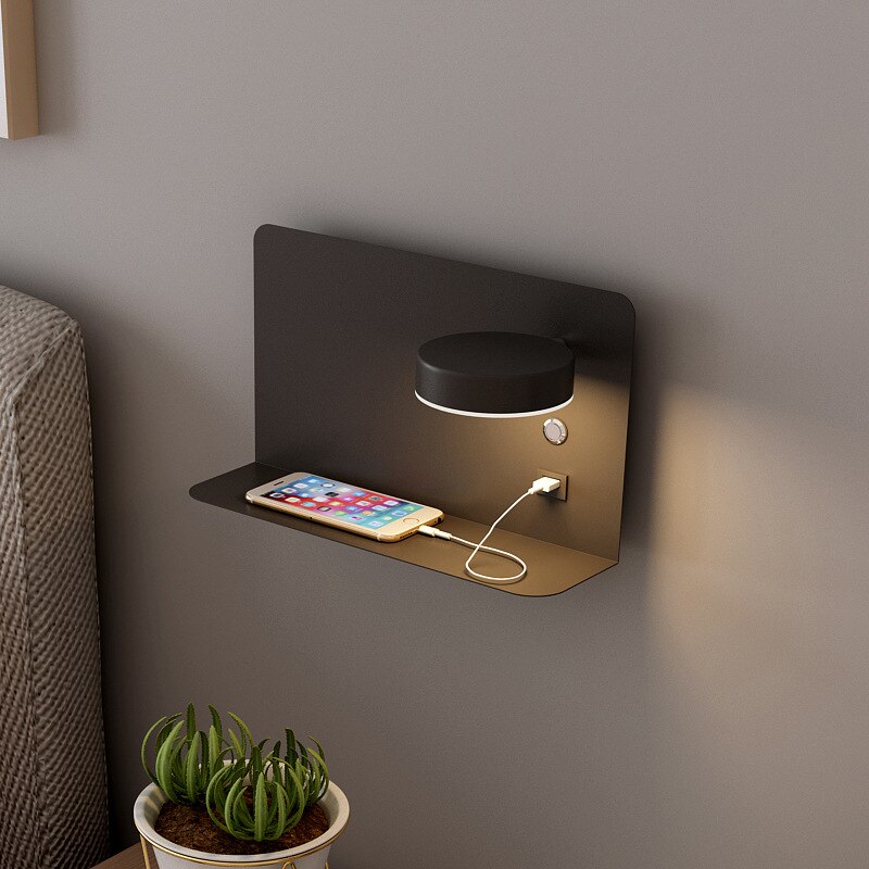 Applique Murale LED Moderne pour Chevet – Avec Port USB et 3 Températures