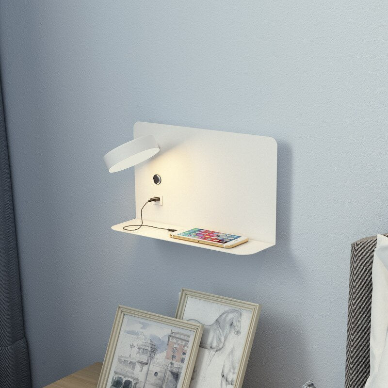 Applique Murale LED Moderne pour Chevet – Avec Port USB et 3 Températures de Couleur pour Décoration de Chambre