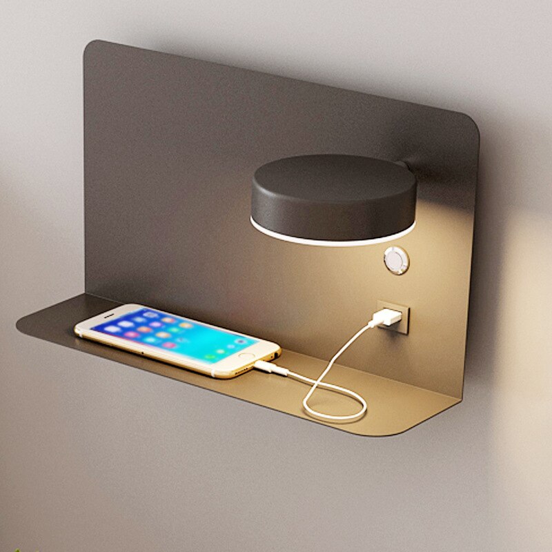 Applique Murale LED Moderne pour Chevet – Avec Port USB et 3 Températures de Couleur pour Décoration de Chambre