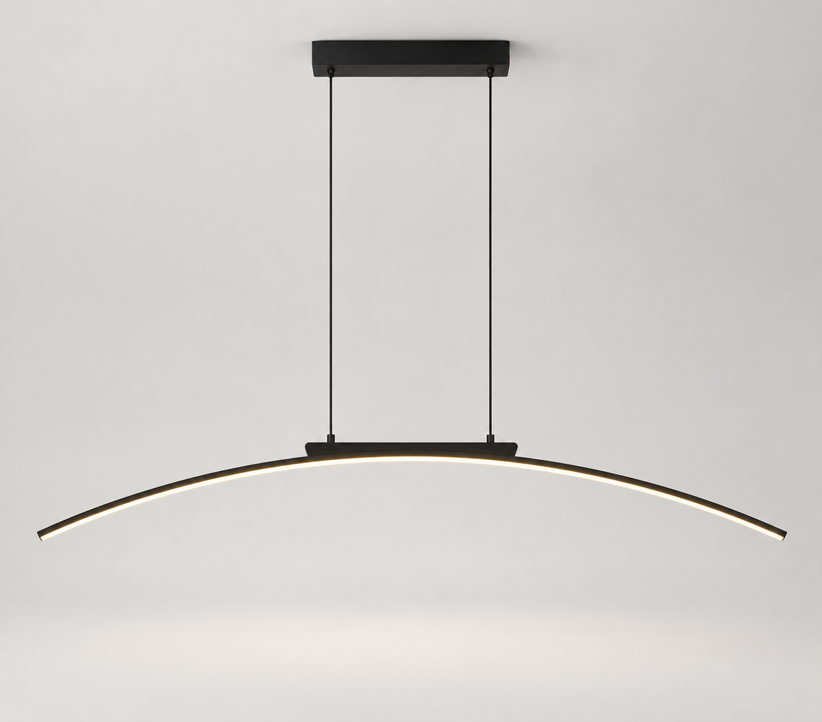 Suspension LED en arc 100 cm — finition noire