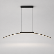 Suspension LED en arc 100 cm — finition noire