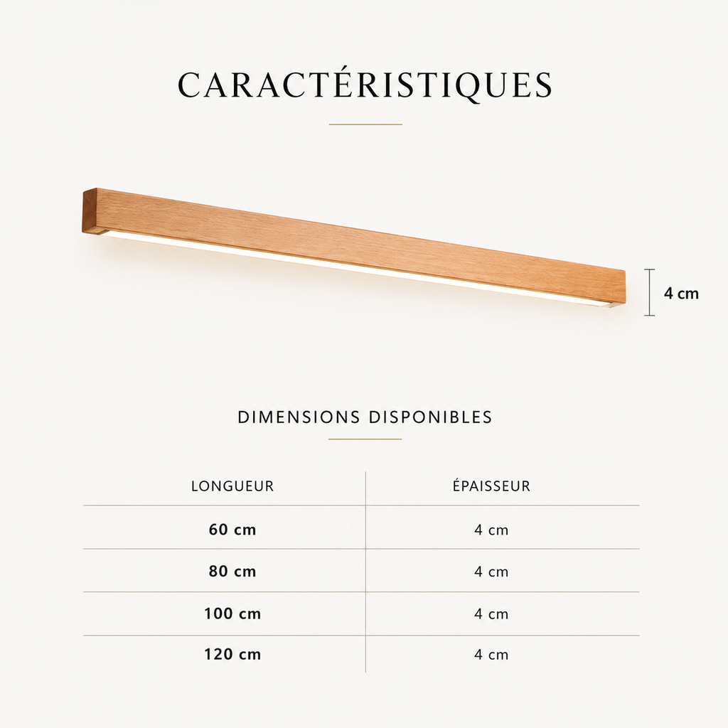 Sylvéline — Applique linéaire en bois