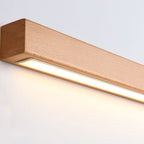 Sylvéline Applique Murale Miroir Linéaire Minimaliste Bois Salon - 14