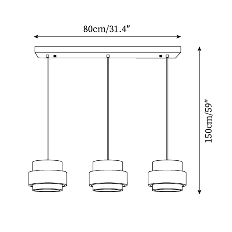 Tavélia — schéma de la platine de 80 cm et hauteur totale de 150 cm