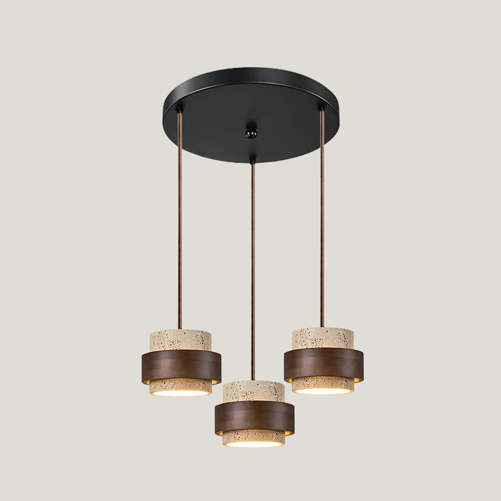 Tavélia — suspension à trois lampes sur base ronde