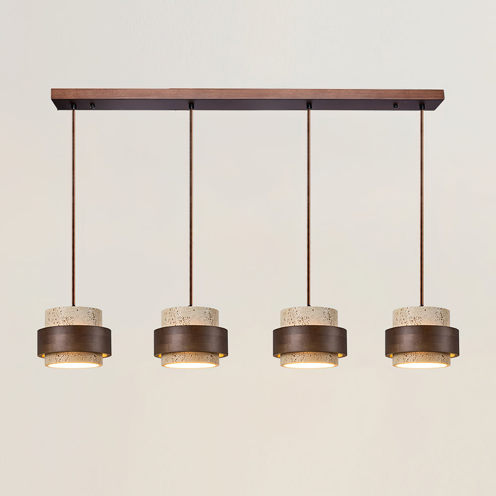 Tavélia — suspension à quatre lampes en ligne