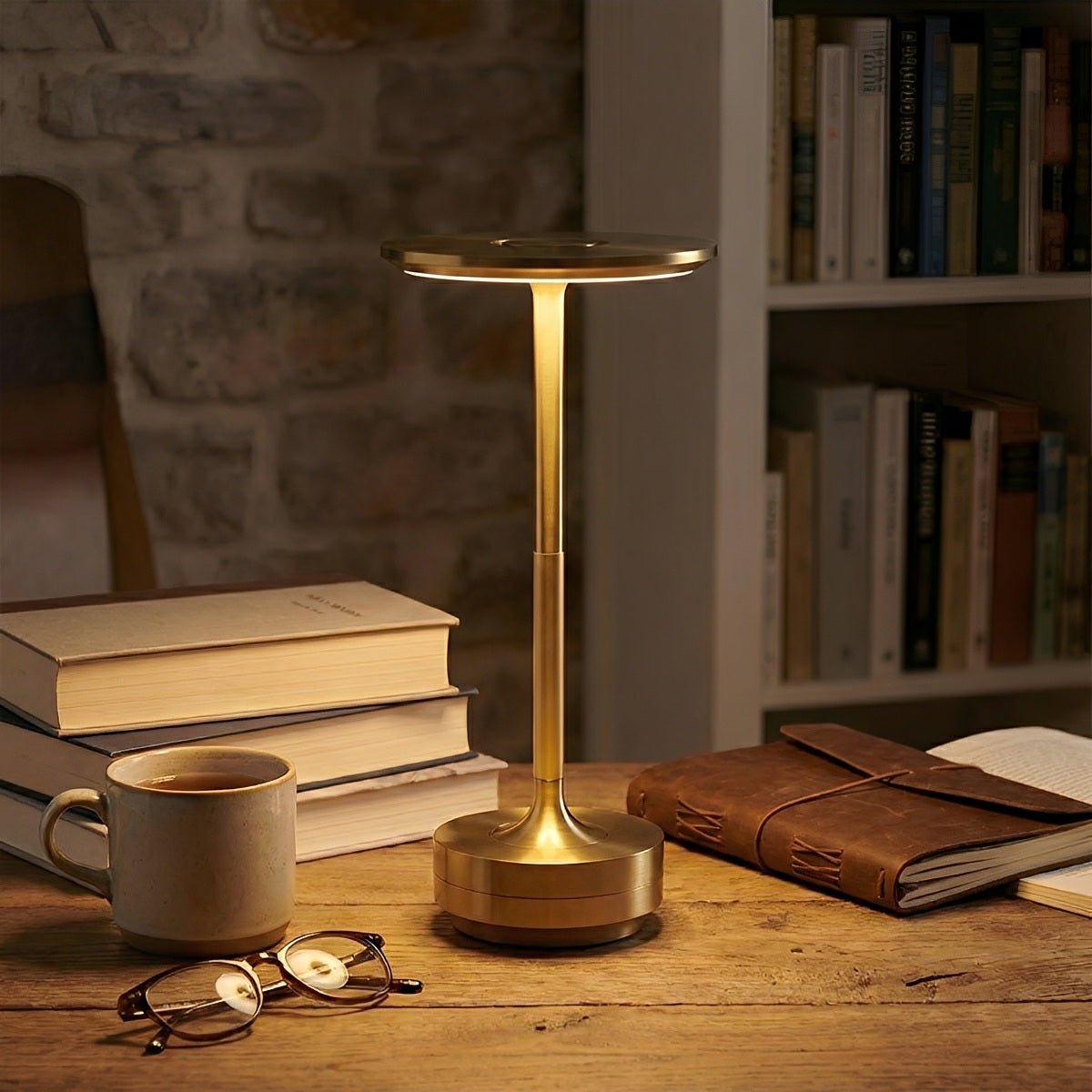 Lampe de Table Dimmable – Or/Argent/Noir, Design Moderne avec Fonction de Charge USB-C pour Salon ou Chambre