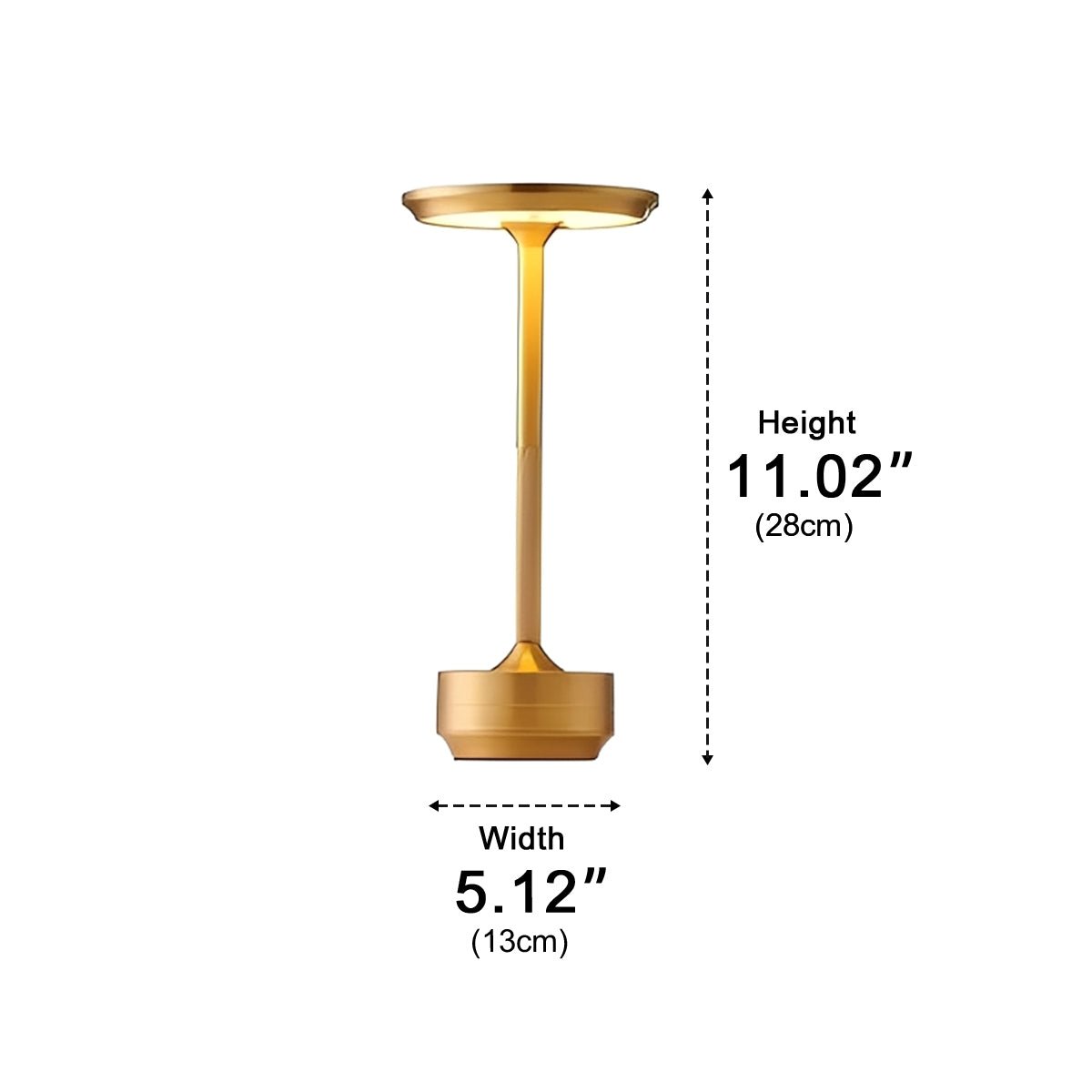 Lampe de Table Dimmable – Or/Argent/Noir, Design Moderne avec Fonction de Charge USB-C pour Salon ou Chambre