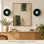 Volute — Composition décorative créée à partir des références du modèle, avec deux unités vendues séparément. Mise en situation virtuelle, sans démonstration de fonctionnement ; décor non inclus.