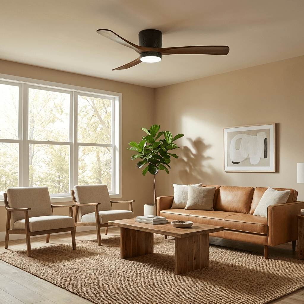 Zéphire — ventilateur de plafond en bois avec lumière, vue 11