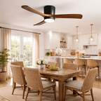 Zéphire — ventilateur de plafond en bois avec lumière, vue 12
